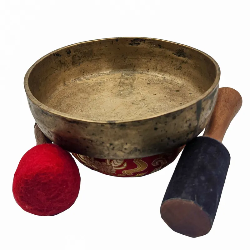 Bol chantant manipuri en bronze fait à la main, sept