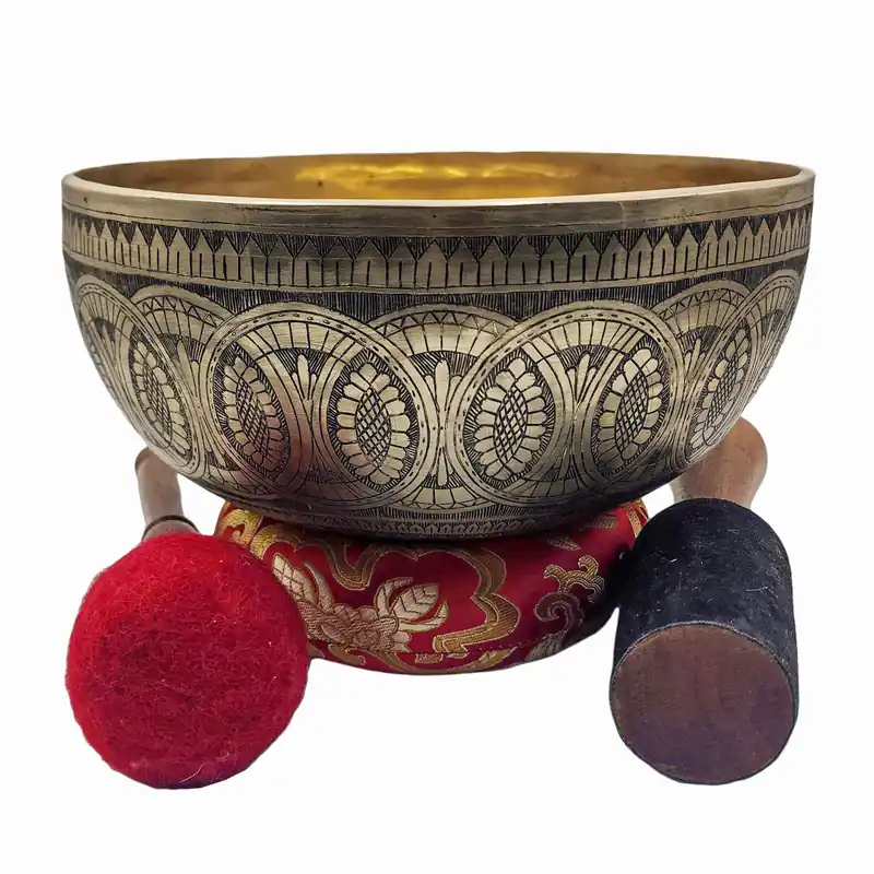 Bol Chantant Jambati en Sept Métaux de Bronze