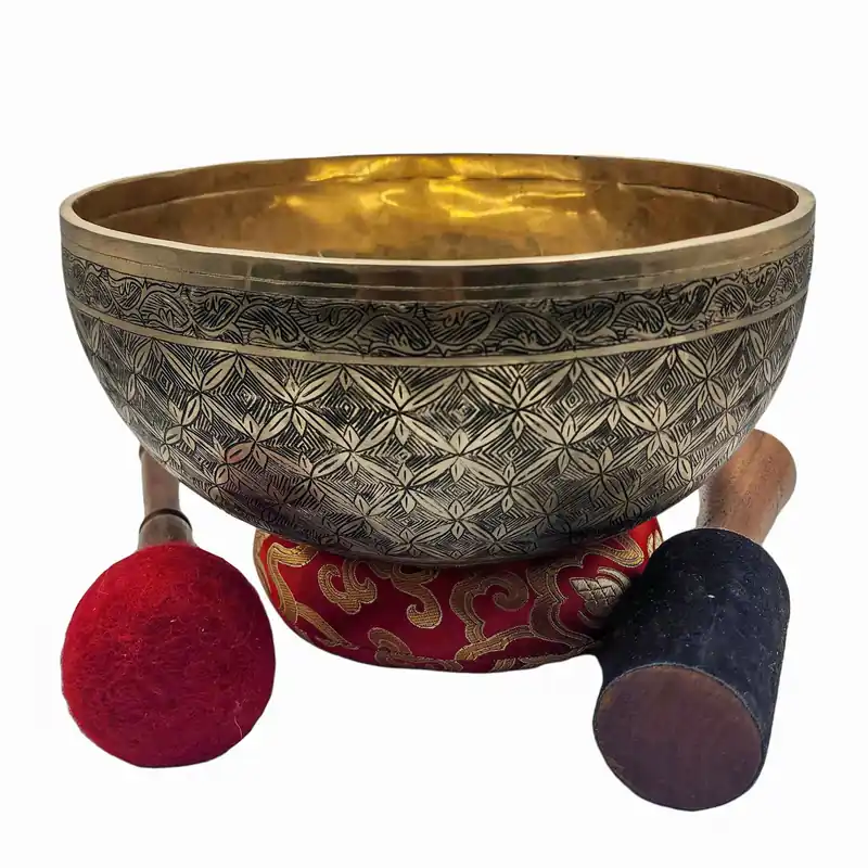 Bol Chantant Jambati en Sept Métaux de Bronze