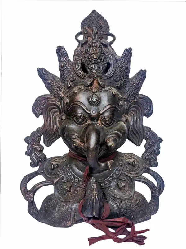Masque de Ganesh avec geste Namaste