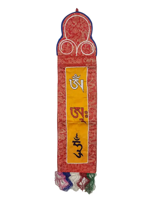Tissu mural en coton avec mantra sacré