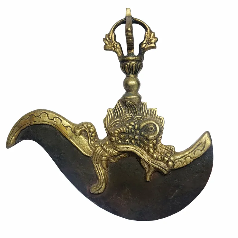 Outil rituel en laiton Kartika pour la pratique du Vajrayana
