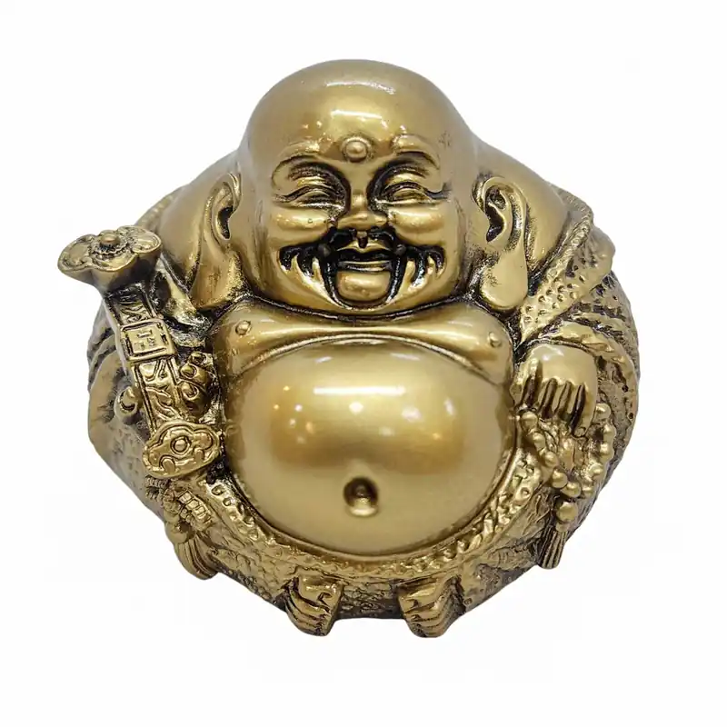 Miniature de statue en résine du Bouddha rieur