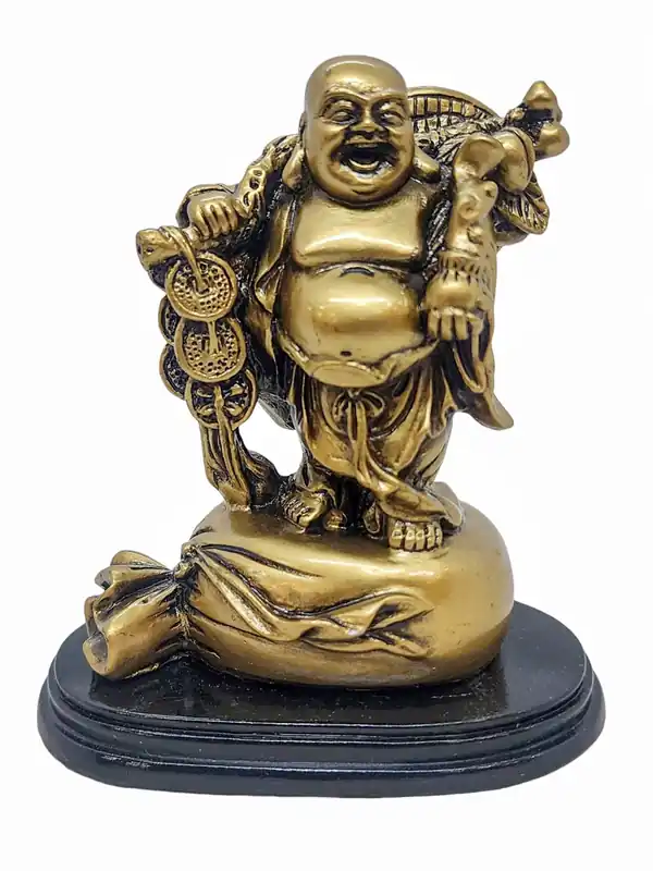 Statue miniature en résine du Bouddha rieur