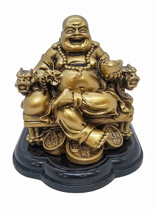 Miniature en résine du Bouddha rieur