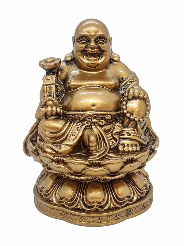 Miniature de statue en résine du Bouddha rieur