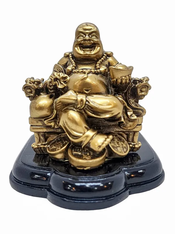 Miniature Statuaire en Résine du Bouddha Rieur