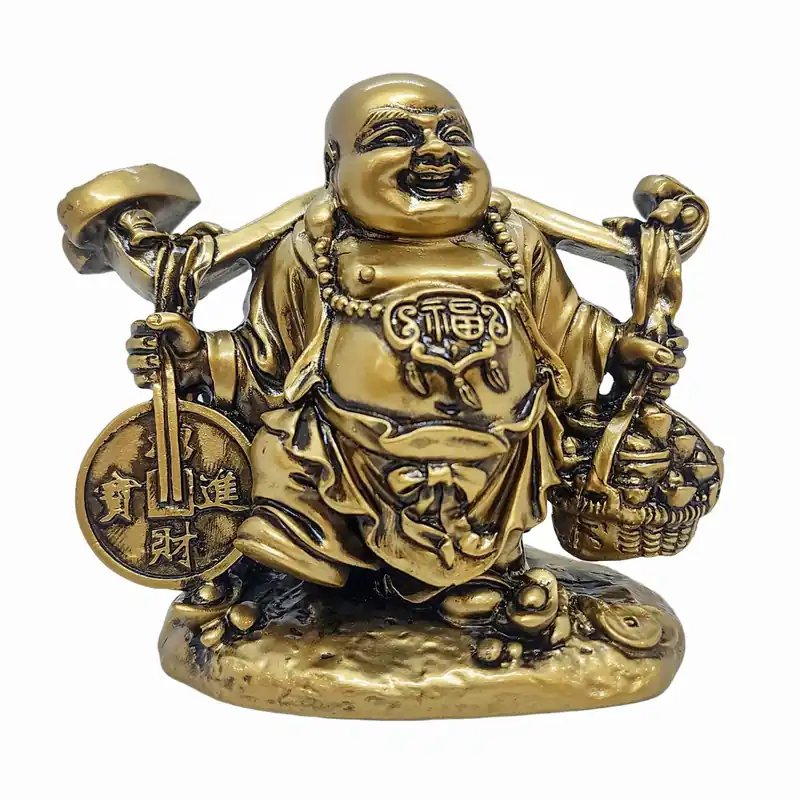 Miniature en résine du Bouddha rieur