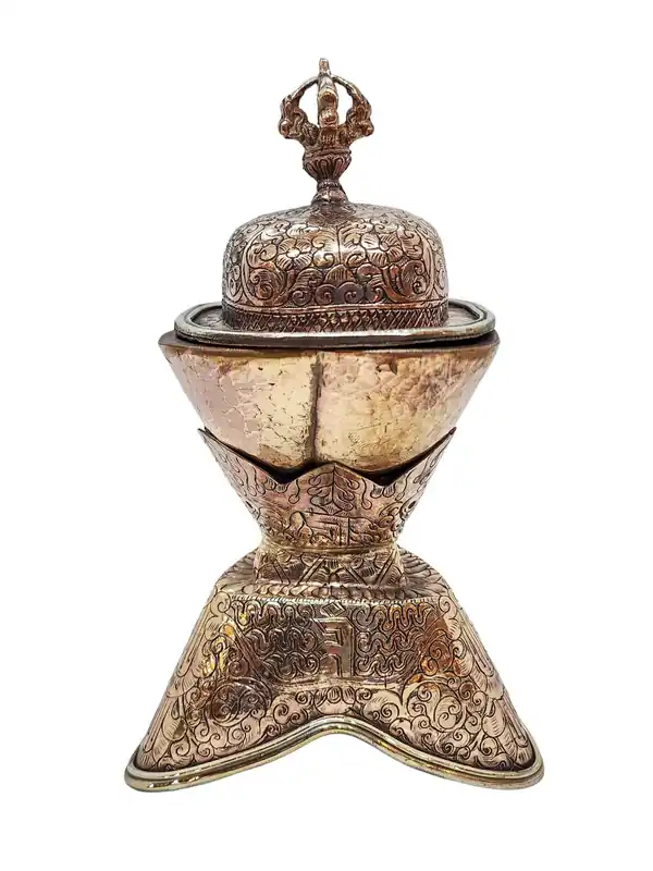 Outil rituel en cuivre Kapala pour la méditation