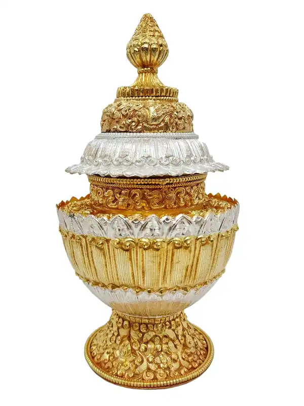 Vessel en cuivre Dophor Nesi pour offrandes de riz