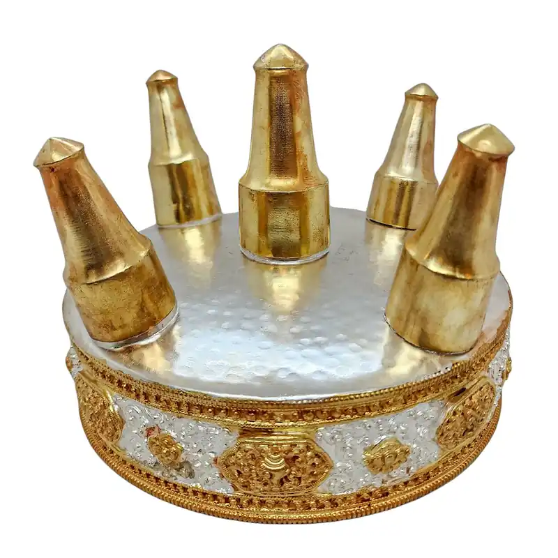 Objet rituel en cuivre du Mandala Kusum