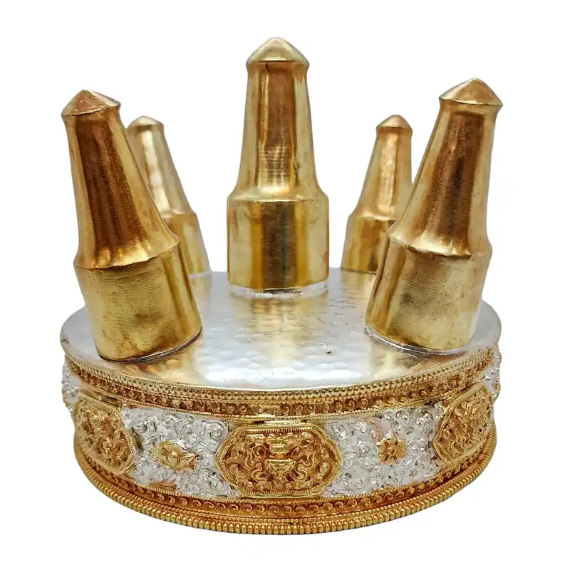 Mandala en cuivre Kusum pour les pratiques vajrayana