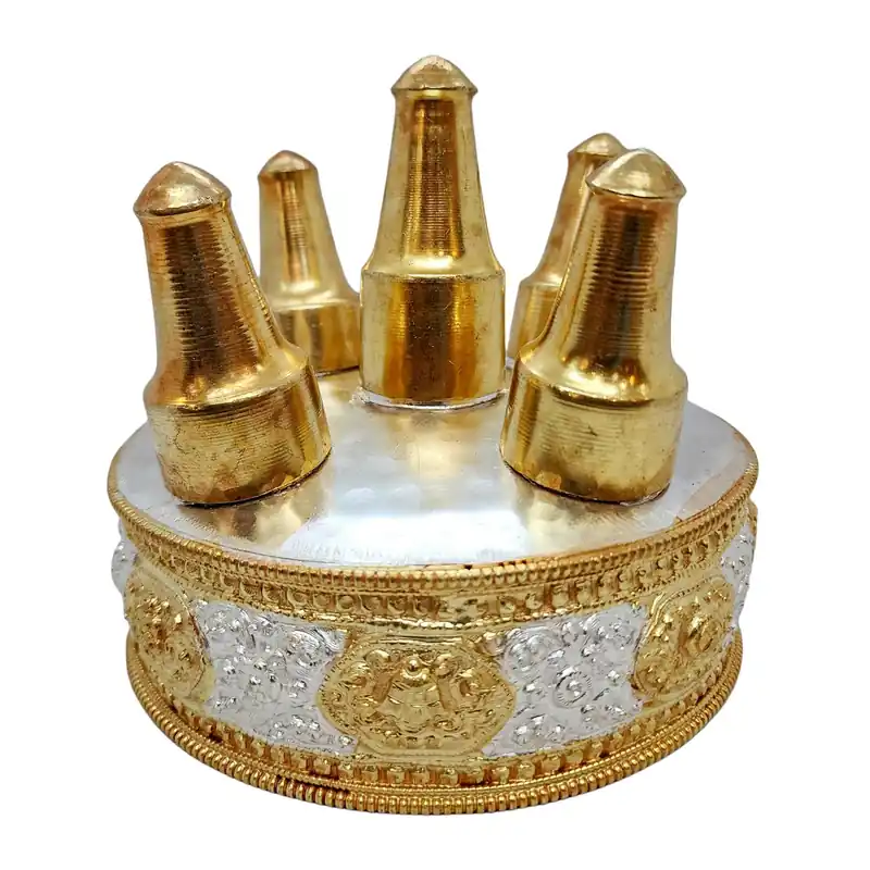 Objet rituel bouddhiste en cuivre du Mandala Kusum