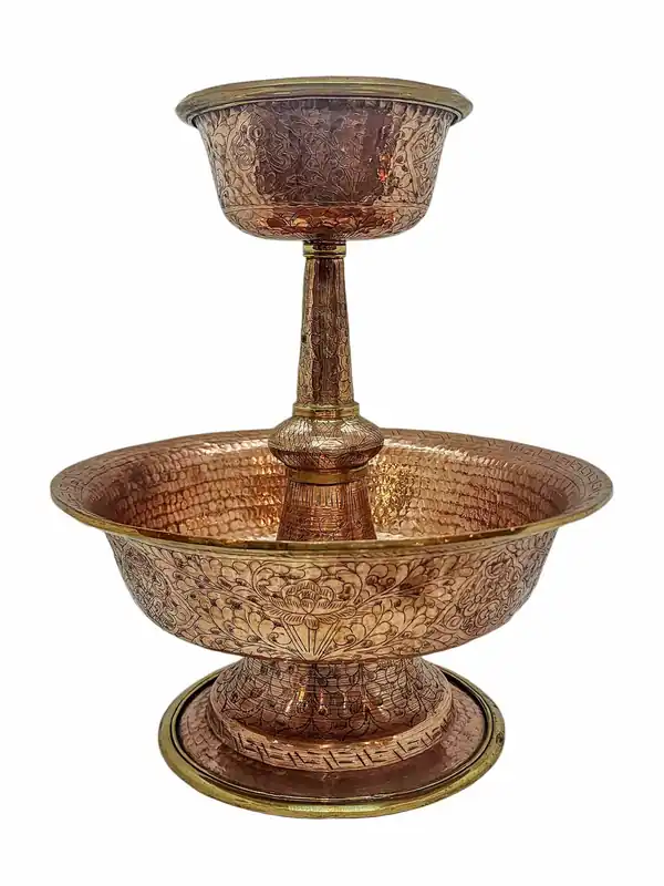 Offrande en cuivre Serkyem pour les rituels bouddhistes