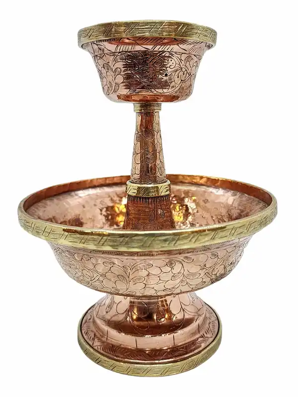 Serkyem en cuivre pour rituels bouddhistes