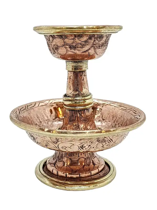 Vessel en cuivre pour offrandes Serkyem lors des rituels