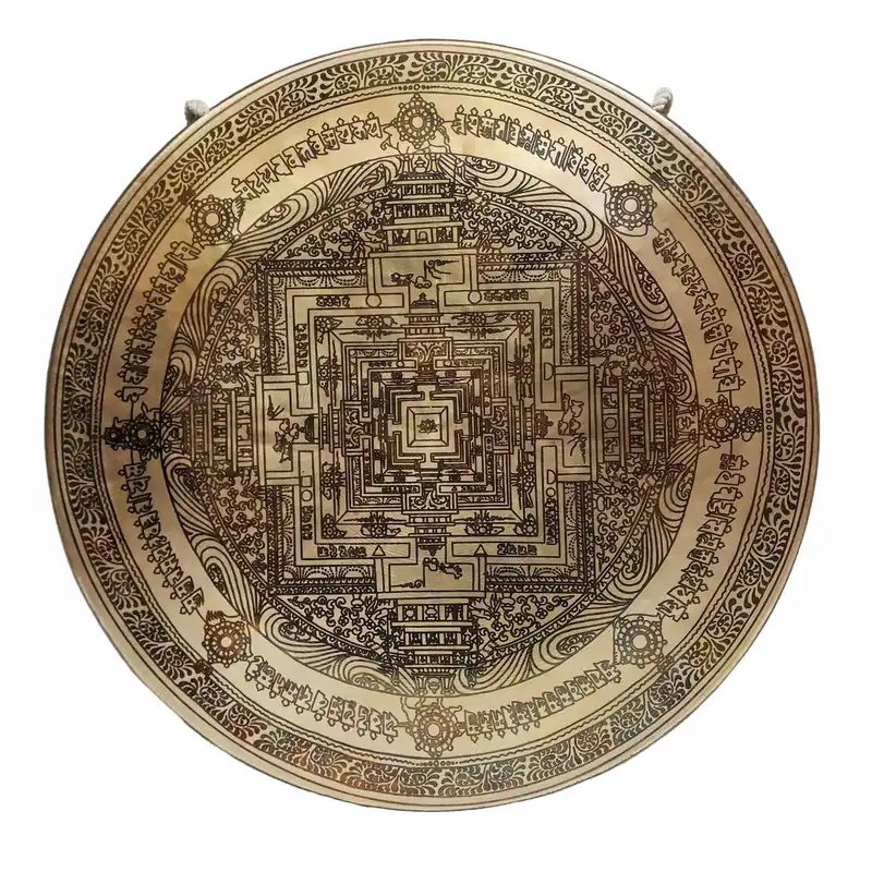 Gong de guérison sonore en bronze tibétain – 44 cm