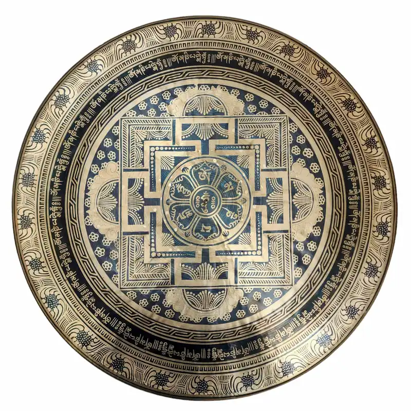 Gong Chau en bronze tibétain – 45 cm, Sons profonds et résonnants pour la guérison par le son