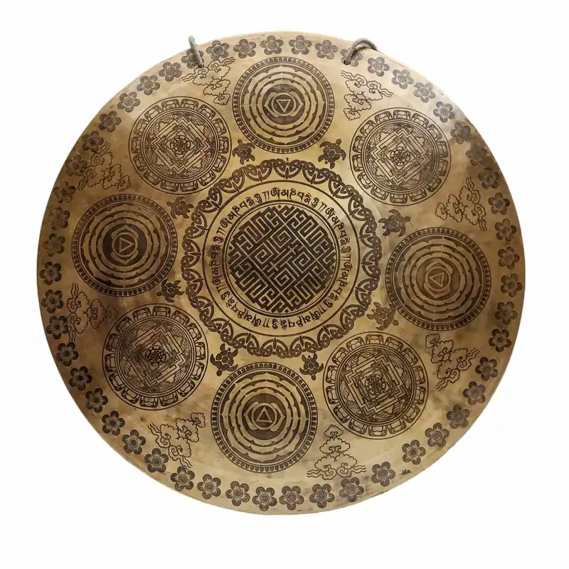 Gong tibétain en bronze sacré pour une guérison sonore puissante