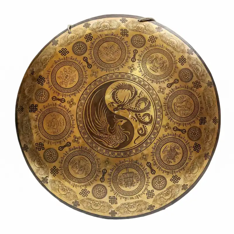 Gong de Guérison en Bronze Divin – 56 cm, 4,88 kg, Son Sacré pour la Croissance Spirituelle