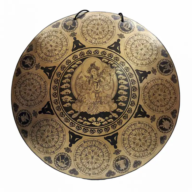 Gong de guérison sonore tibétain en bronze – 58,5 cm