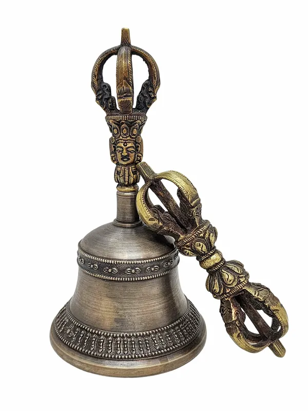 Cloche en bronze et Dorje Vajra pour le Vajrayana