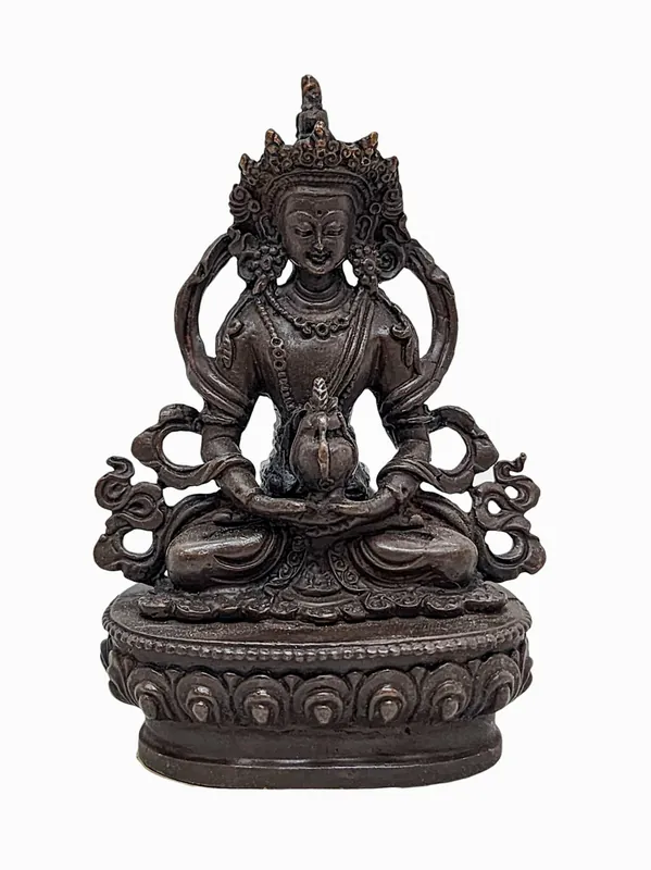 Statue en cuivre oxydé de l’Aparimita en chocolat – Tranquillité spirituelle
