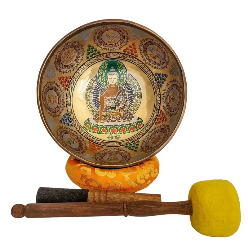 Bol chantant sculpté du Bouddha Shakyamuni
