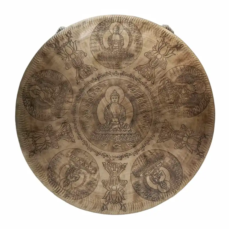 Gong en bronze tibétain pour guérison sonore profonde – 30 cm