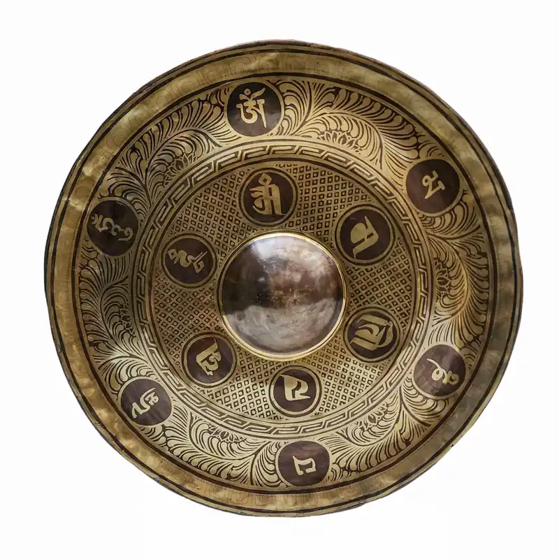 Gong en bronze birman – Guérison sonore résonante et harmonie spirituelle