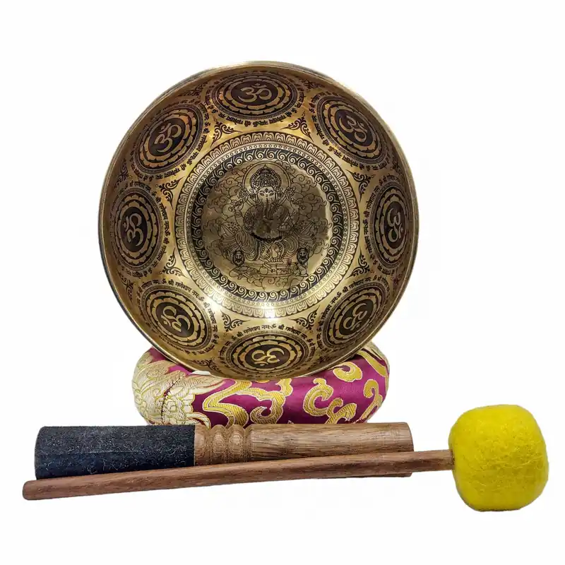 Bol chantant avec Ganesh gravé