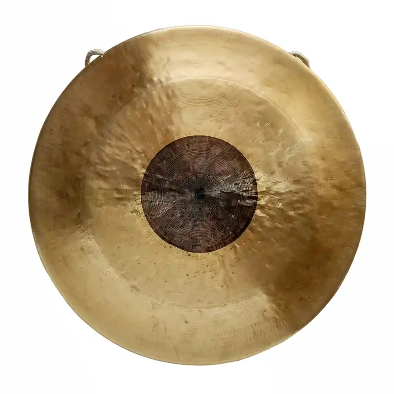 Gong de guérison Vajrayana en bronze fait main – 44,5 cm, tons résonnants pour la méditation