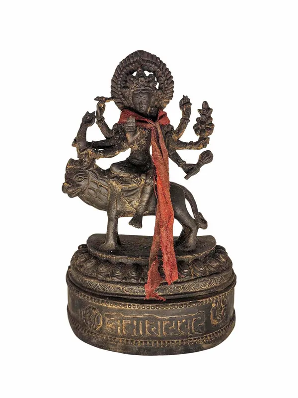 Statue bouddhiste en cuivre de Durga – 16,5 cm