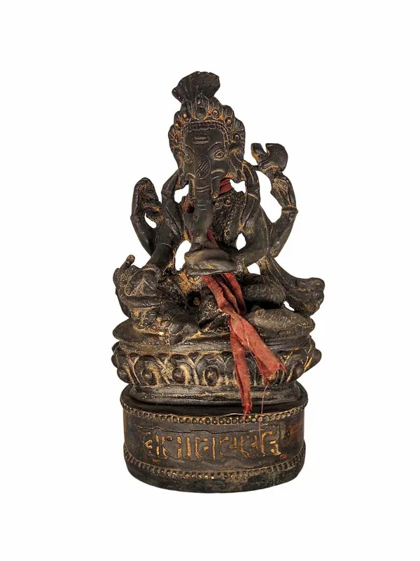 Statue en cuivre traditionnelle de Ganapati