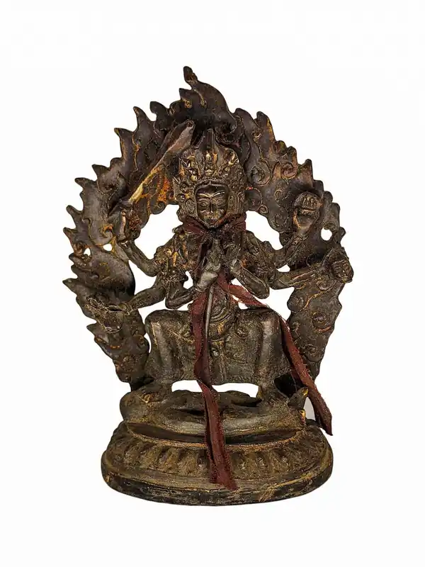Statue bouddhique en cuivre de Bhadrakali