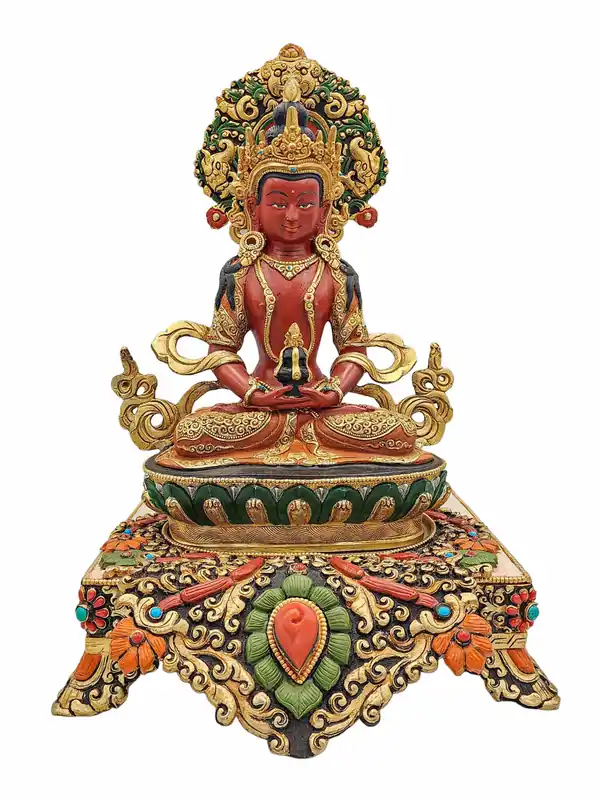 Statue en cuivre d’Aparimita avec finition traditionnelle