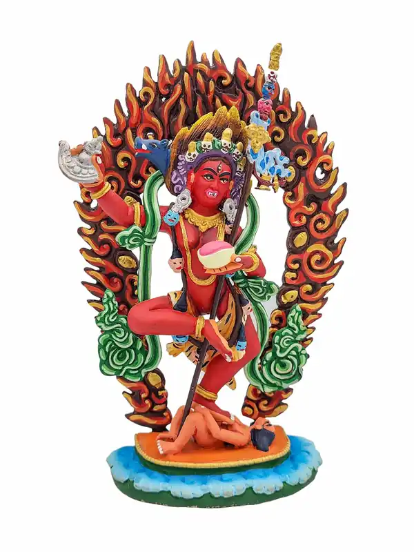Statue en cuivre de Kurukulla – Déesse du Désir