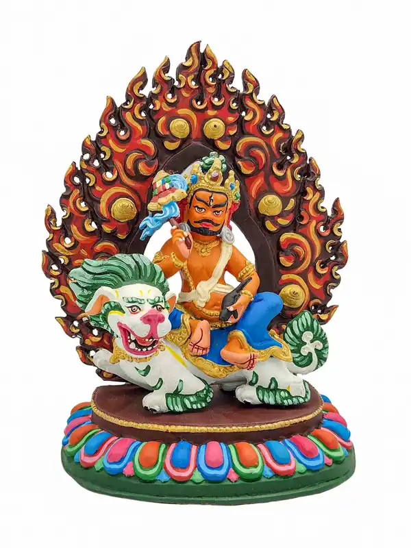 Statue de cuivre de Jambhala : Empowerment de la richesse et de la prospérité