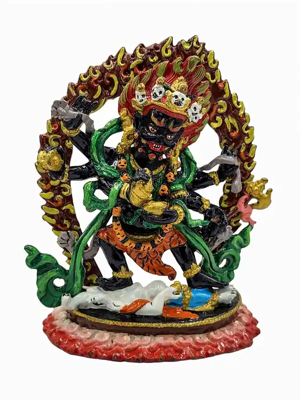Miniature en cuivre du Mahakala noir