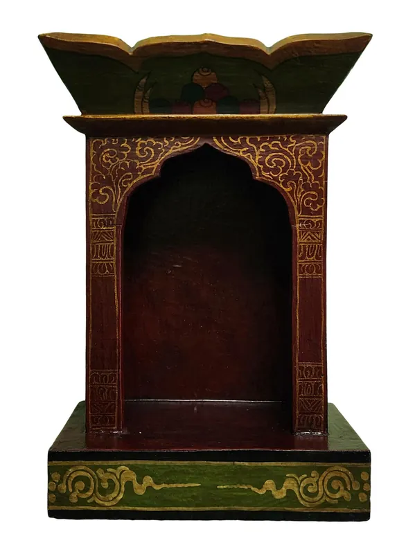 Boîte Chesum en bois tibétain pour autel