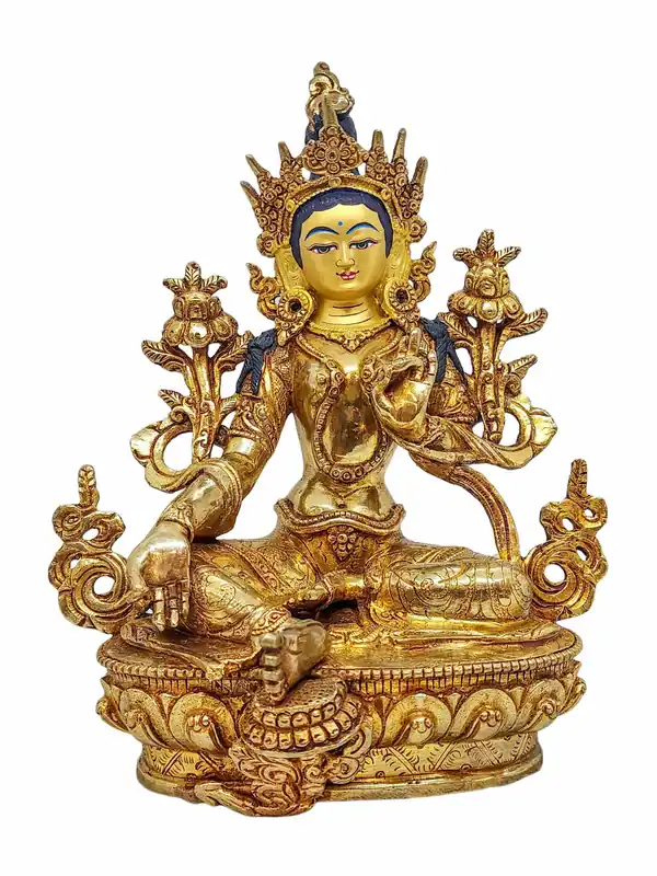 Statue en bronze doré de Sgrol-ljang du Népal