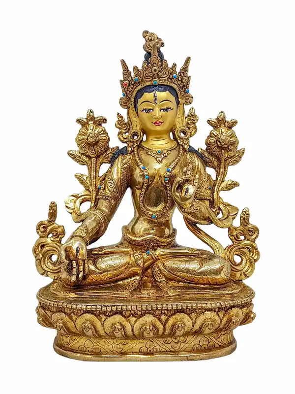 Statue Sgrol-ljang plaquée or
