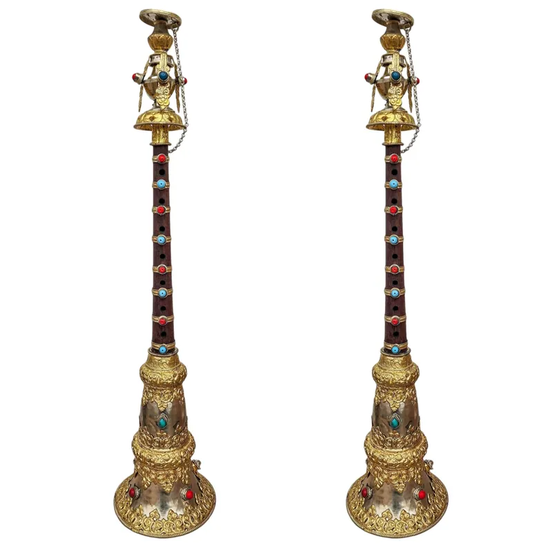 Trumpet gaïling en cuivre et bois fabriqué à la main