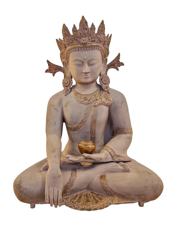 Statue Puissante en Cuivre de Shakyamuni Bouddha – 60 cm