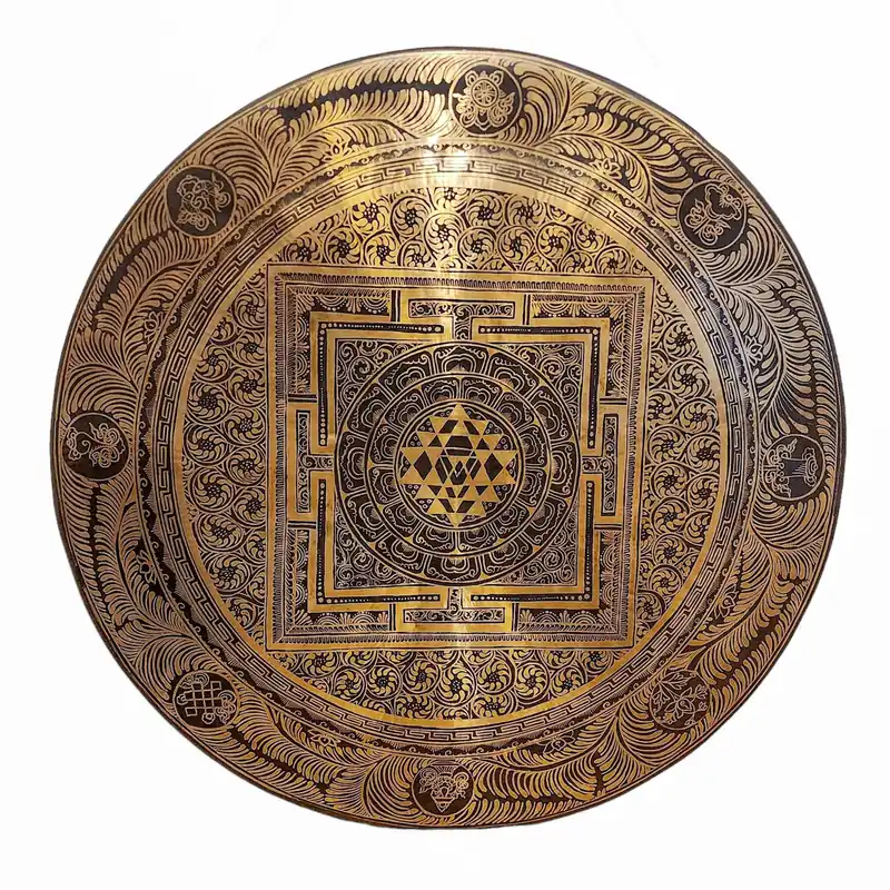 Gong Tam-tam avec Yantra Gravé