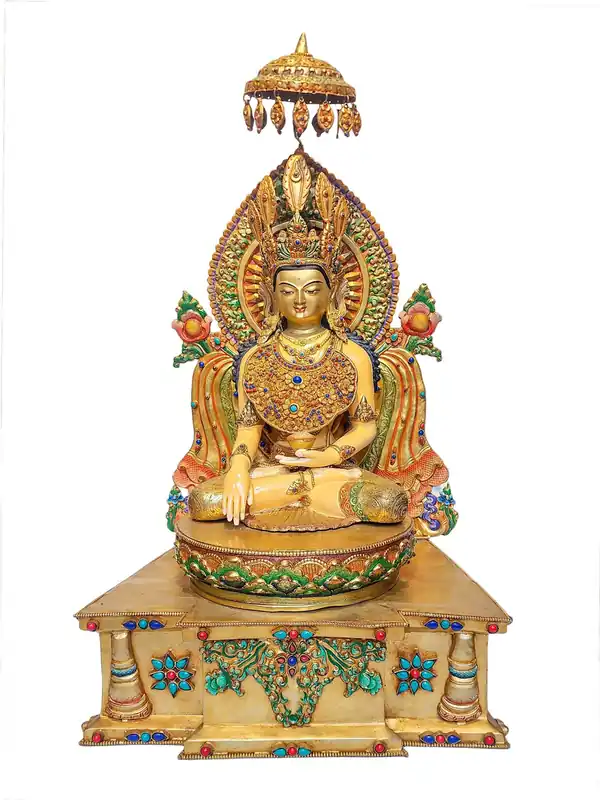 Statue en cuivre de Shakyamuni Bouddha – 60 cm