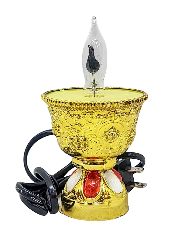 Lampe à beurre électrique pour rituels bouddhistes