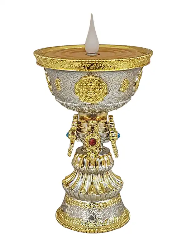 Lampes à beurre électrique pour rituels bouddhistes