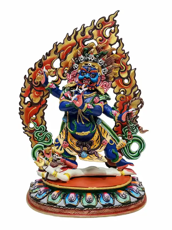Statue en cuivre de Vajrapani – Symbole de force et de compassion