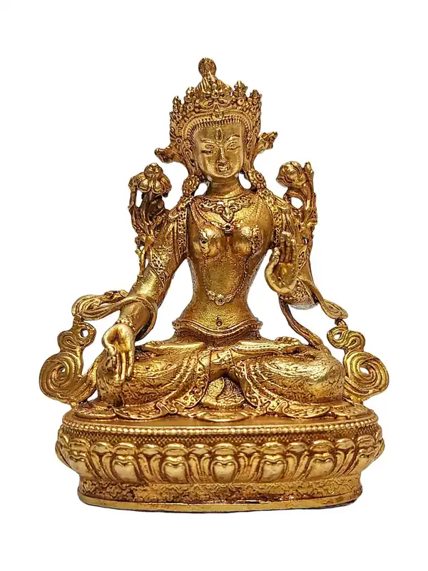 Statue miniature plaquée or de Tara Blanche